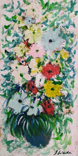 Vaso con fiori by Giancarlo Siniscalchi, Painting for Sale on Singulart