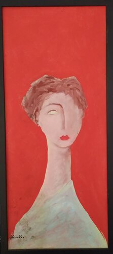 Figura in rosso by Giancarlo Siniscalchi, Painting for Sale on Singulart