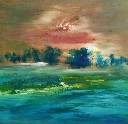 Tramonto d' estate van Giancarlo Siniscalchi, Schilderij te koop op Singulart