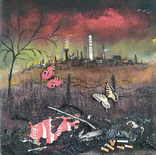 Degrado Socioambientale par Giancarlo Siniscalchi, Peinture en vente sur Singulart