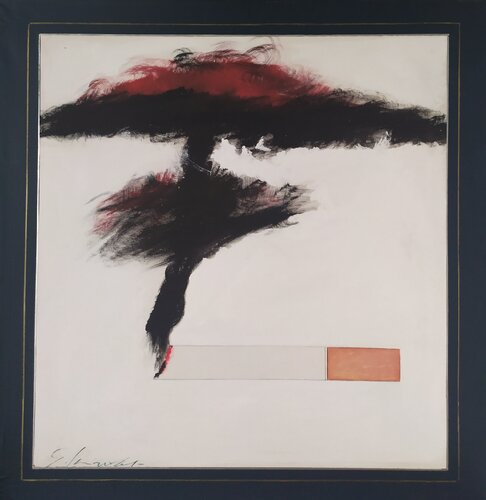 The Cigarette.. by Giancarlo Siniscalchi, Painting for Sale on Singulart