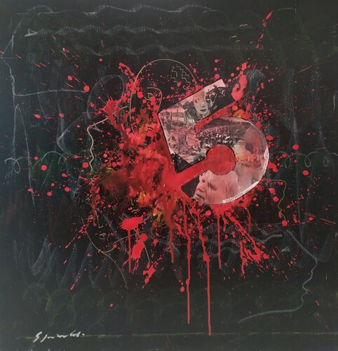 Quinto comandamento.." NON UCCIDERE" van Giancarlo Siniscalchi, Schilderij te koop op Singulart