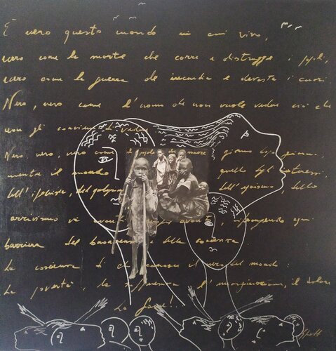 The black of the world by Giancarlo Siniscalchi, Painting for Sale on Singulart