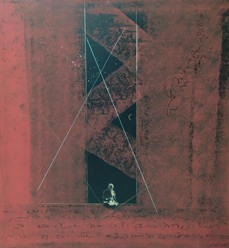 GANDHI van Giancarlo Siniscalchi, Schilderij te koop op Singulart