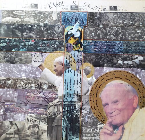 KAROL  IL SANTO.. van Giancarlo Siniscalchi, Schilderij te koop op Singulart