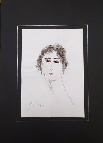Volto di ragazza by Giancarlo Siniscalchi, Work on Paper for Sale on Singulart