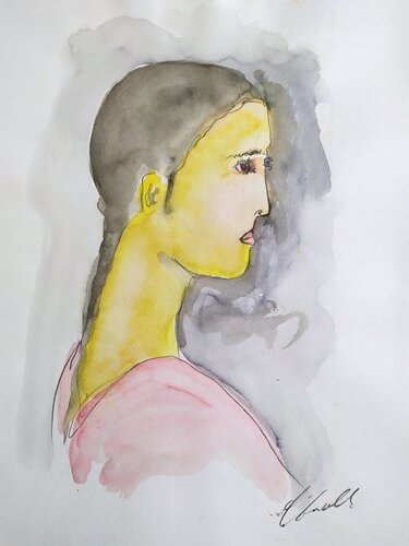 Profilo giovanile by Giancarlo Siniscalchi, Work on Paper for Sale on Singulart