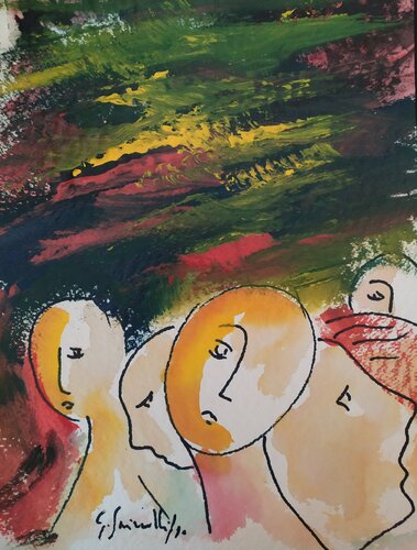 Volti by Giancarlo Siniscalchi, 종이 for Sale on Singulart
