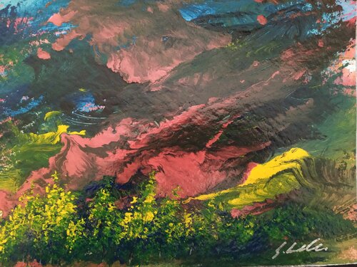 Paesaggio in rosso by Giancarlo Siniscalchi, 종이 for Sale on Singulart