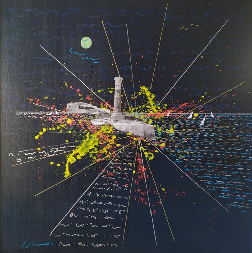 Luci nella notte dei tempi.. van Giancarlo Siniscalchi, Schilderij te koop op Singulart