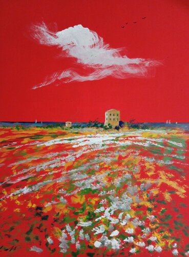 Paesaggio in rosso van Giancarlo Siniscalchi, Schilderij te koop op Singulart