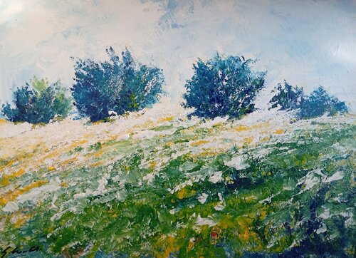 La collina degli ulivi by Giancarlo Siniscalchi, Painting for Sale on Singulart