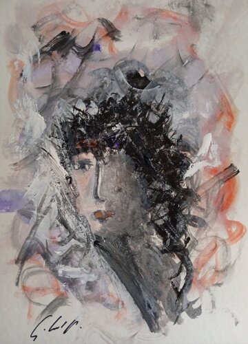 Volto a metà by Giancarlo Siniscalchi, Work on Paper for Sale on Singulart