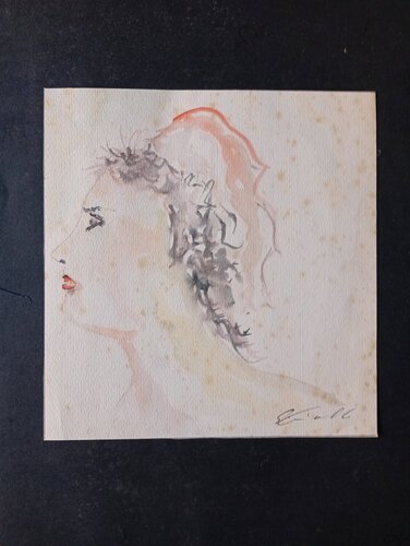 Profilo di donna di Giancarlo Siniscalchi, Opera su carta in vendita su Singulart