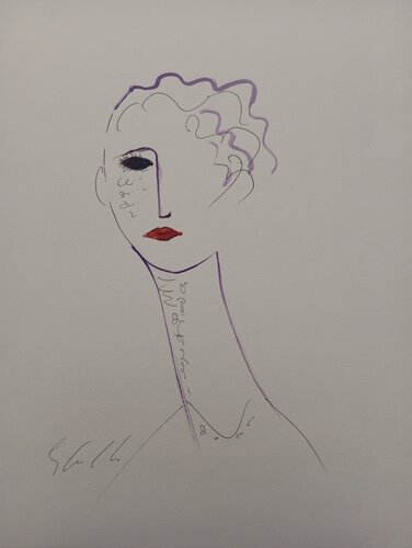 Volto di nobildonna par Giancarlo Siniscalchi, Œuvre sur papier en vente sur Singulart