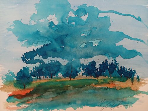 Il bosco de Giancarlo Siniscalchi, Obra en papel a la venta en Singulart