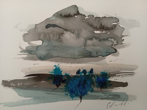 Nuvole d' inverno by Giancarlo Siniscalchi, Work on Paper for Sale on Singulart