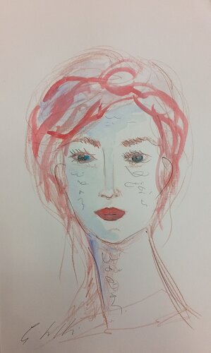 La rossa van Giancarlo Siniscalchi, Werk op papier te koop op Singulart