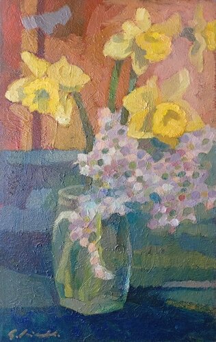 Vaso con fiori by Giancarlo Siniscalchi, Painting for Sale on Singulart