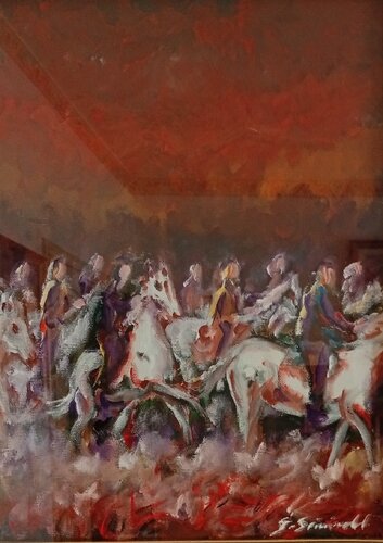 Cavalli al galoppo van Giancarlo Siniscalchi, Schilderij te koop op Singulart