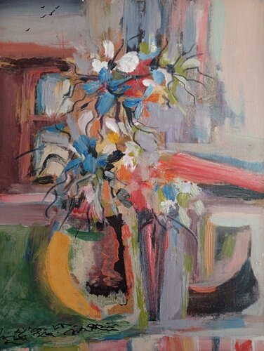 Vaso con fiori di Giancarlo Siniscalchi, Pittura in vendita su Singulart