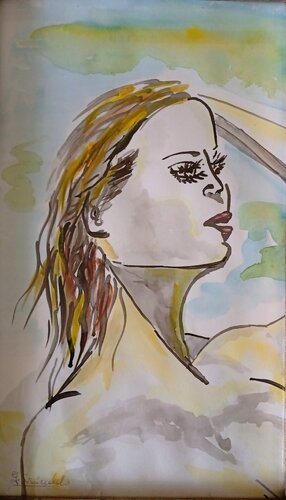 Giovane Donna al sole di Giancarlo Siniscalchi, Opera su carta in vendita su Singulart