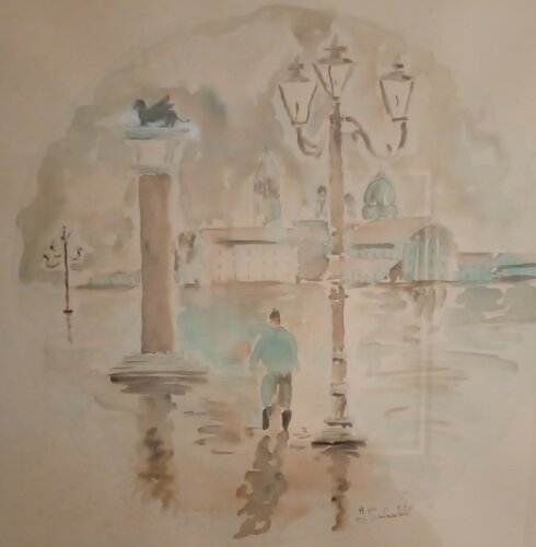 Acqua alta a Venezia von Giancarlo Siniscalchi, Werk auf Papier kaufen auf Singulart