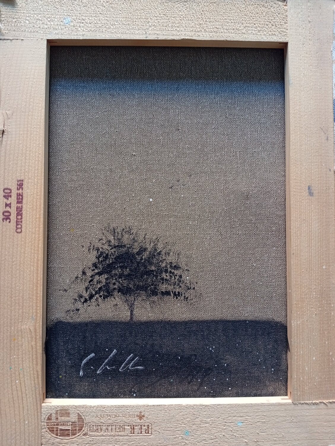 Albero solitario Giancarlo Siniscalchi Original painting for sale