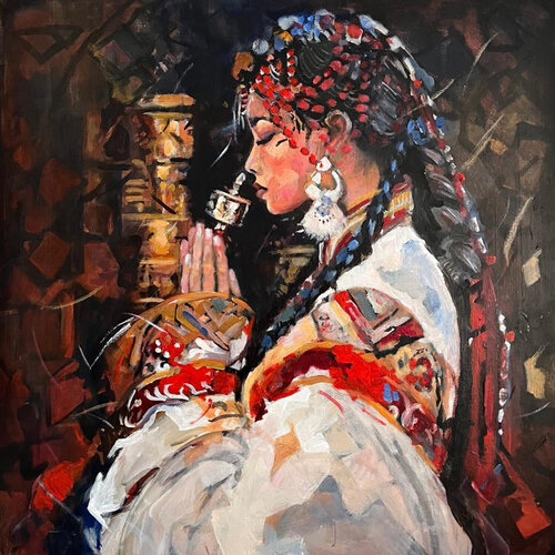 Silence in Tibet van Ellen Siliakus, Schilderij te koop op Singulart