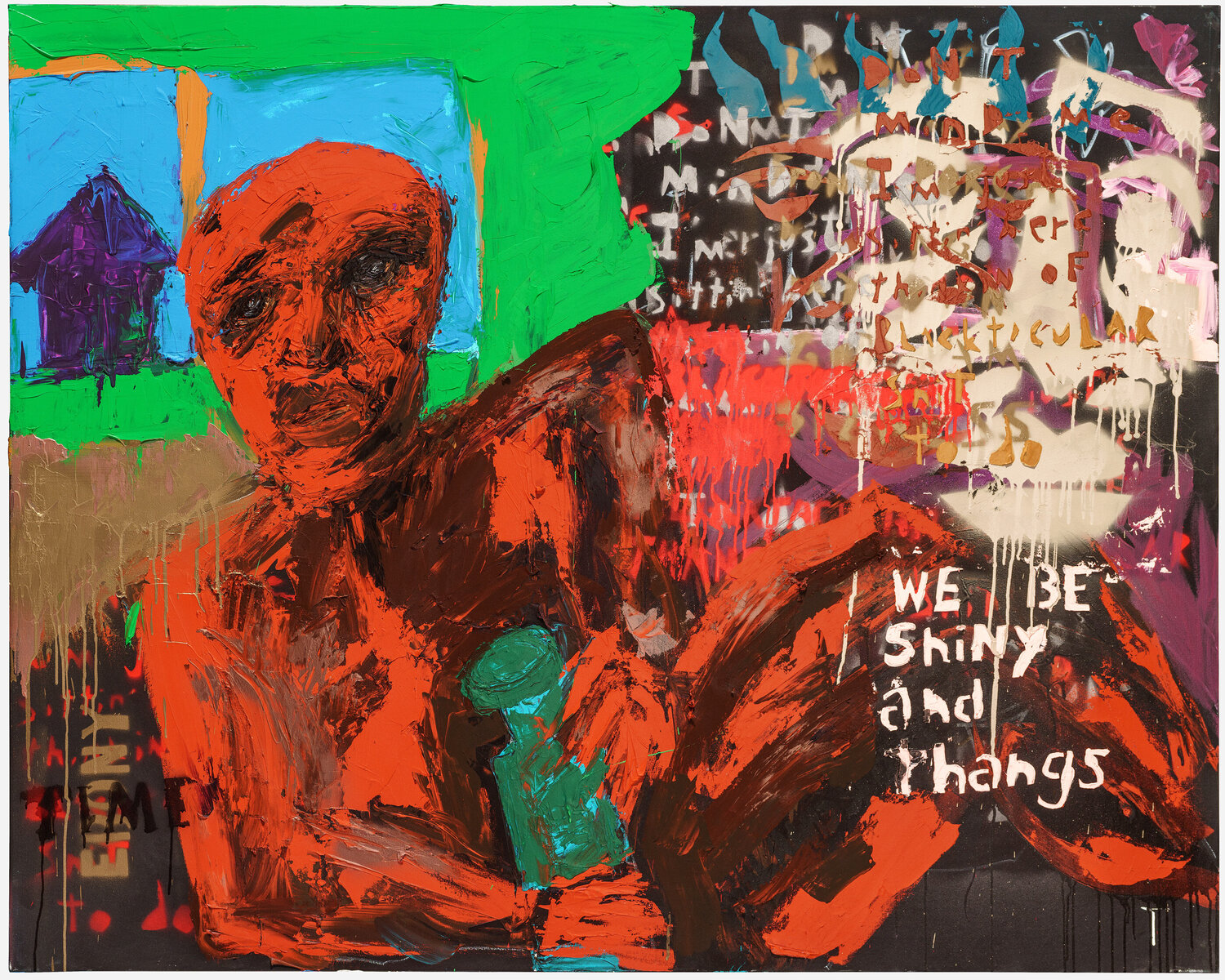 Black Shiny Things II Harold Smith Peinture originale à vendre