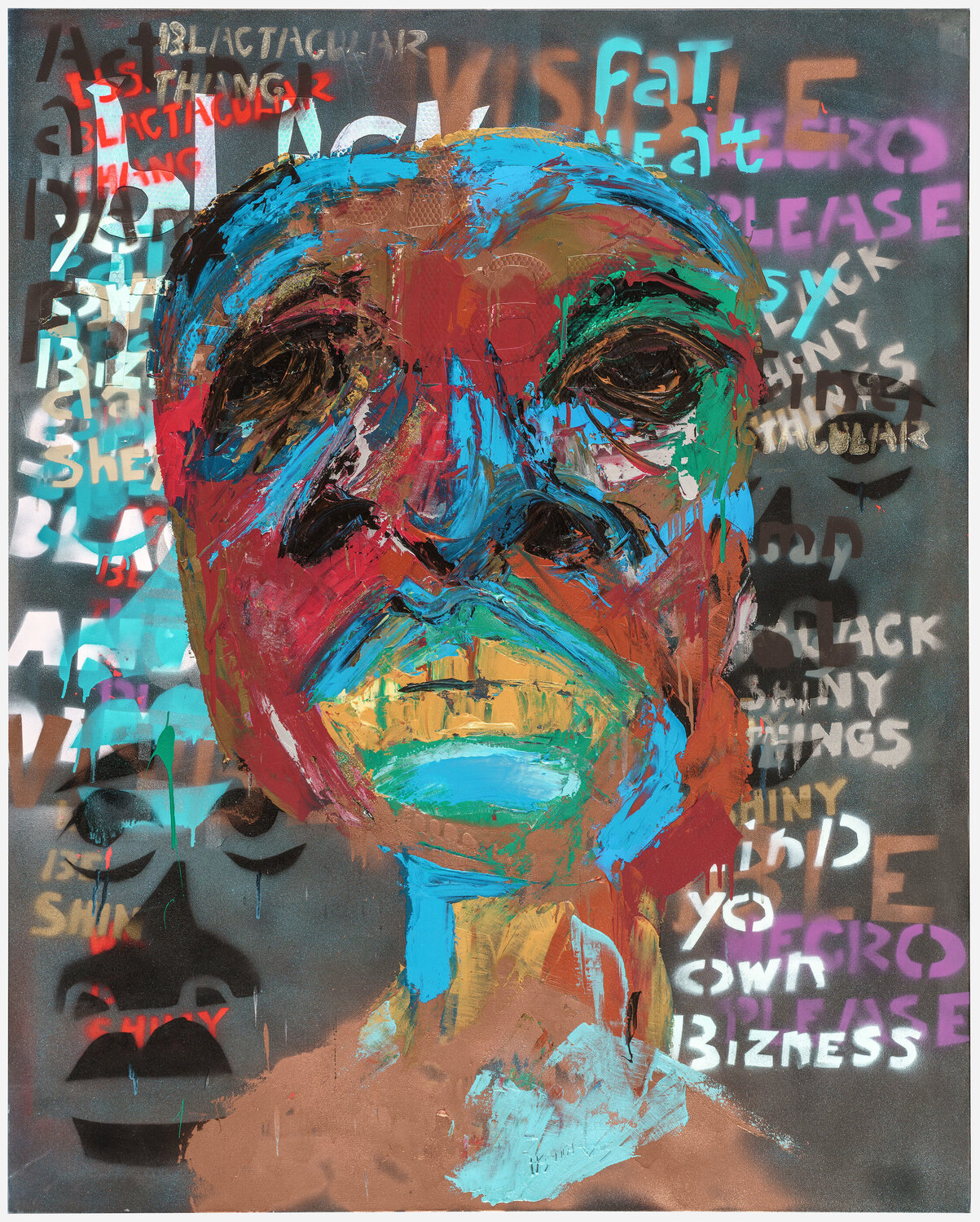 Blacktacular Thoughts I Harold Smith Peinture originale à vendre