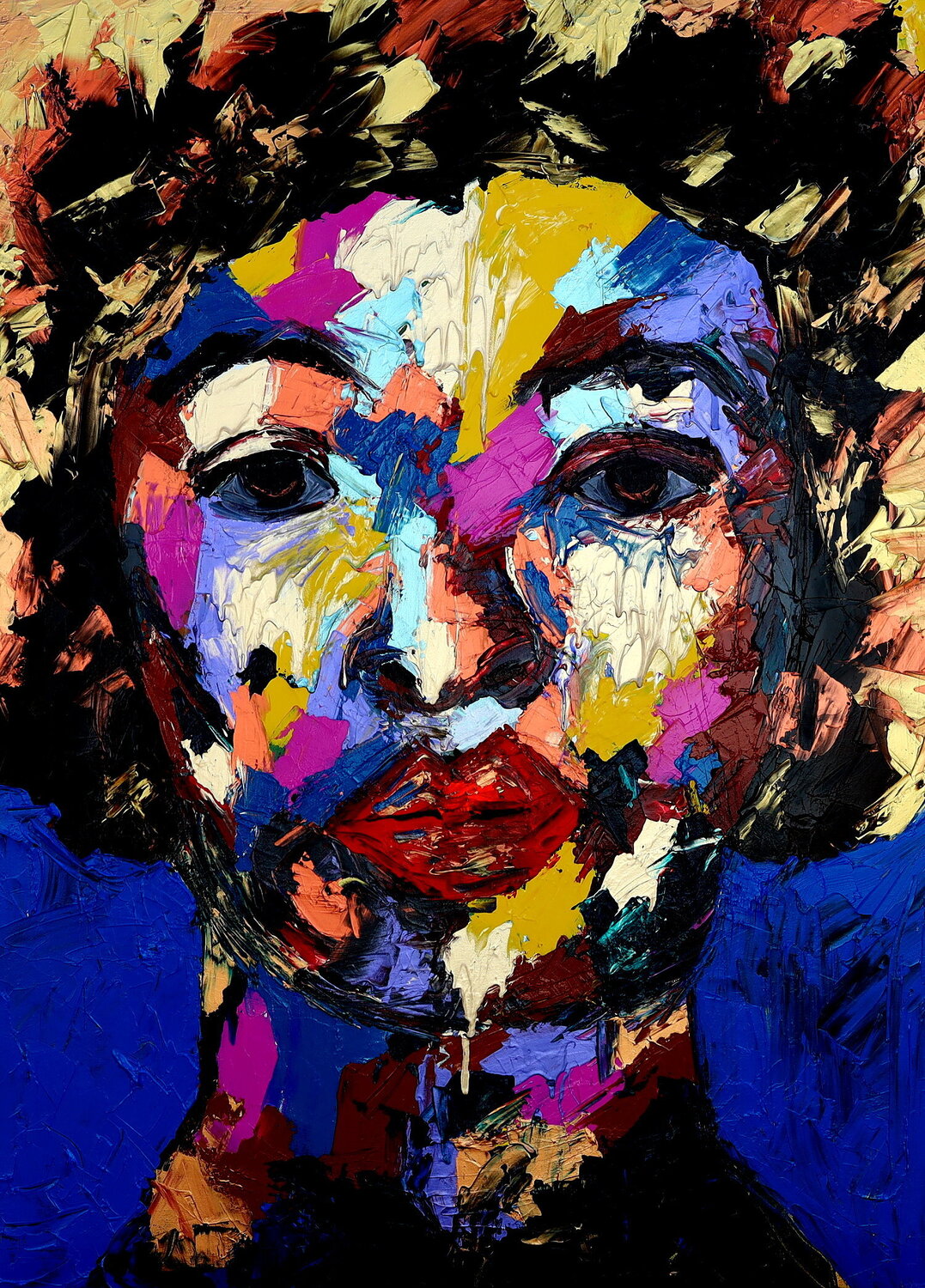 Woman of Color 14 Harold Smith Original painting for sale