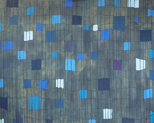 BEYOND THE GRIDS - THE COLORS OF A DREAM  -  (TRACES SERIES) van Marc Laffolay, Schilderij te koop op Singulart