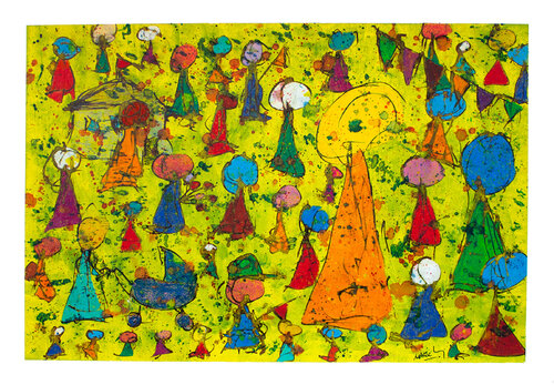 ENTRE LES GOUTTES by Marc Laffolay, Work on Paper for Sale on Singulart