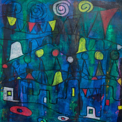 THE PILGRIMS - (TRACES 20031) di Marc Laffolay, Pittura in vendita su Singulart