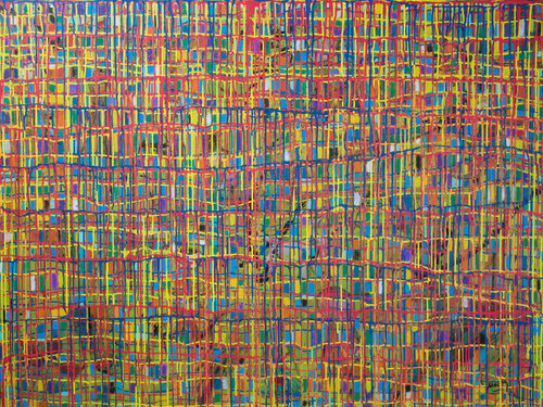 BEYOND THE GRIDS - (TRACES 20061) di Marc Laffolay, Pittura in vendita su Singulart