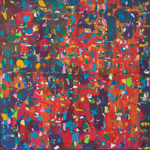 TENTATIVE D'ECRITURE #2061 "HAPPY LIFE" van Marc Laffolay, Schilderij te koop op Singulart