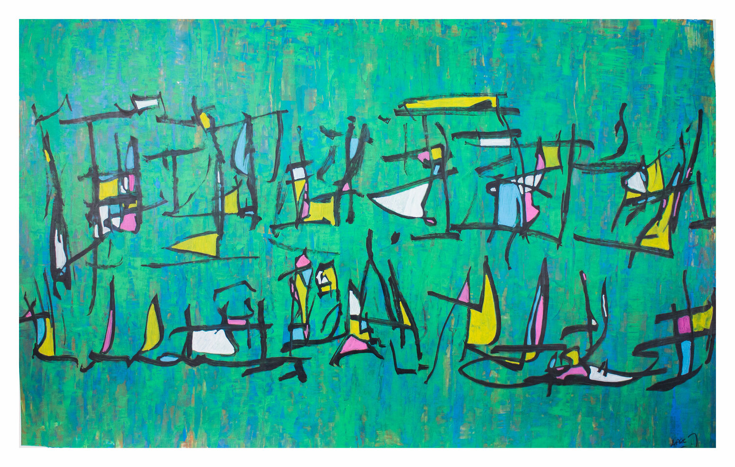 "CAVALCADE IN THE GARDEN "  TENTATIVE D'ECRITURE #18102 Marc Laffolay