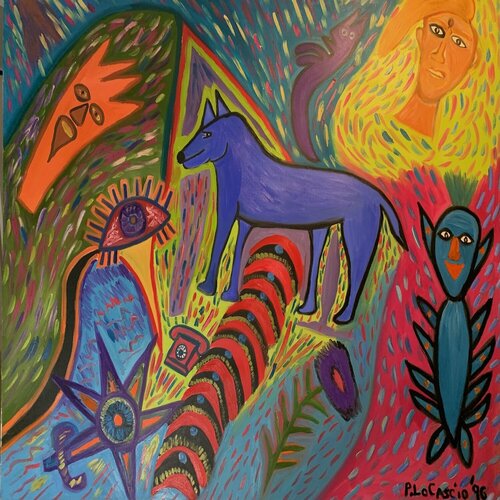 Blue dog von Peter Locascio, Malerei kaufen auf Singulart
