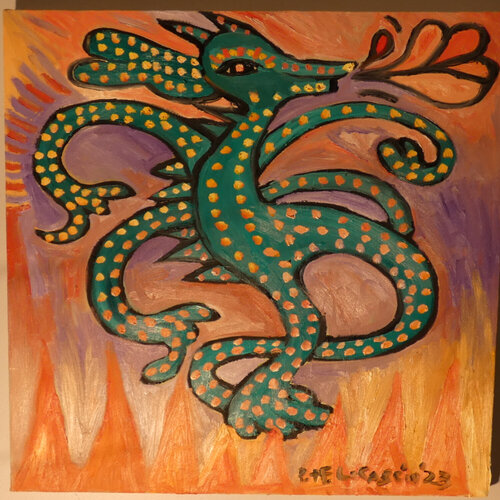 Green Dragon di Peter Locascio, Pittura in vendita su Singulart