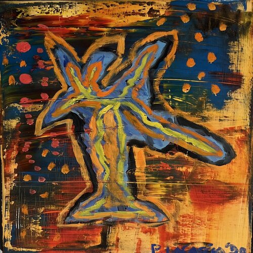 Blue abstract di Peter Locascio, Pittura in vendita su Singulart