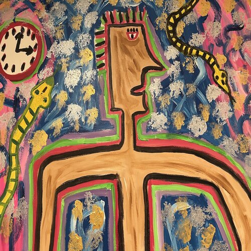 Big Man with Snakes von Peter Locascio, Malerei kaufen auf Singulart