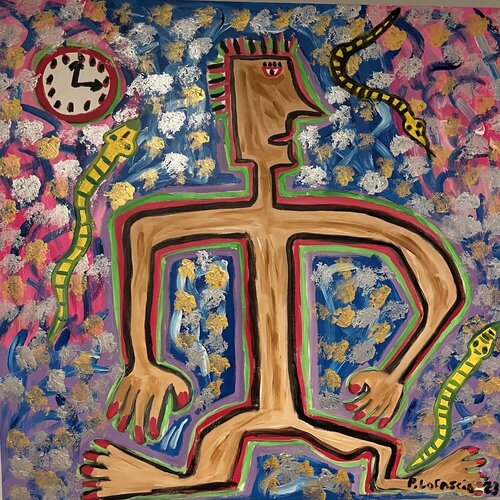 Big Man with Snakes von Peter Locascio, Malerei kaufen auf Singulart