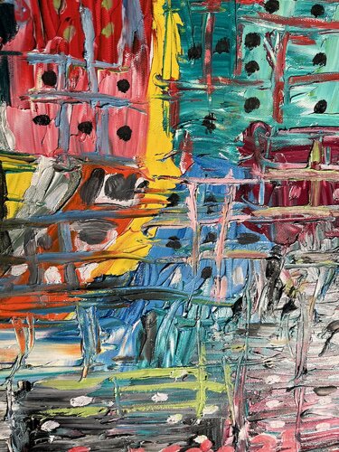 Broken  Fences, detail 2 von Peter Locascio, Malerei kaufen auf Singulart