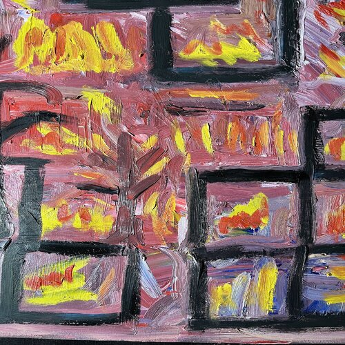 Aftermath of palisade's fire in California/ close up von Peter Locascio, Malerei kaufen auf Singulart