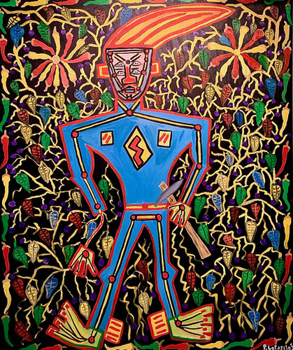 Robo-Man Miner of Light van Peter Locascio, Schilderij te koop op Singulart