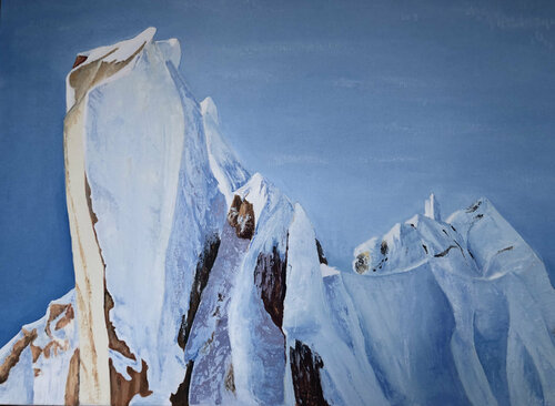 L'aiguille du midi van Odile Pinto-Corbin, Schilderij te koop op Singulart