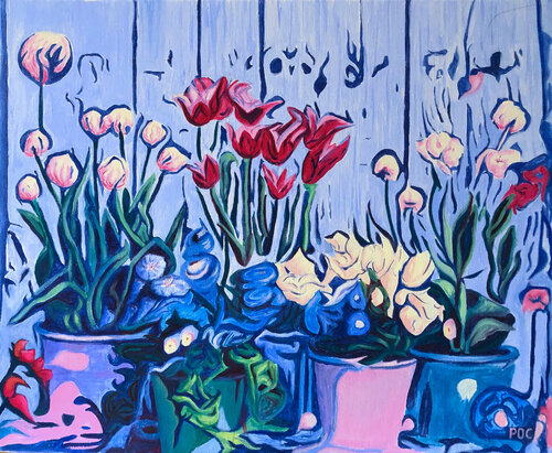 Exubérance printanière di Odile Pinto-Corbin, Pittura in vendita su Singulart