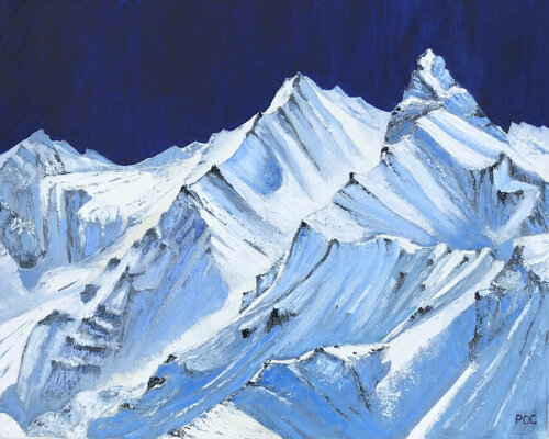 Neiges éternelles van Odile Pinto-Corbin, Schilderij te koop op Singulart