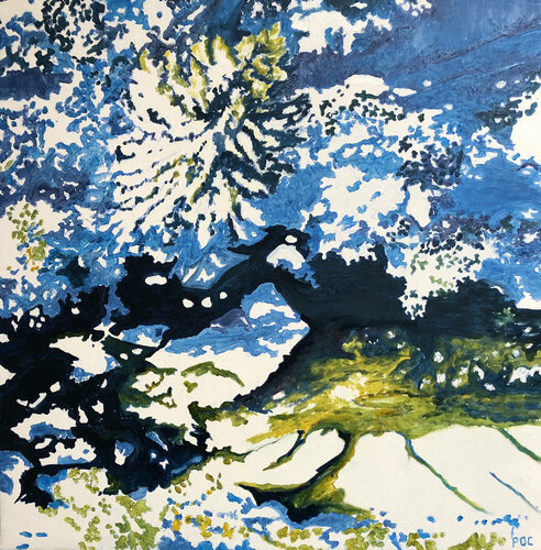 Ruisseau dans la neige van Odile Pinto-Corbin, Schilderij te koop op Singulart